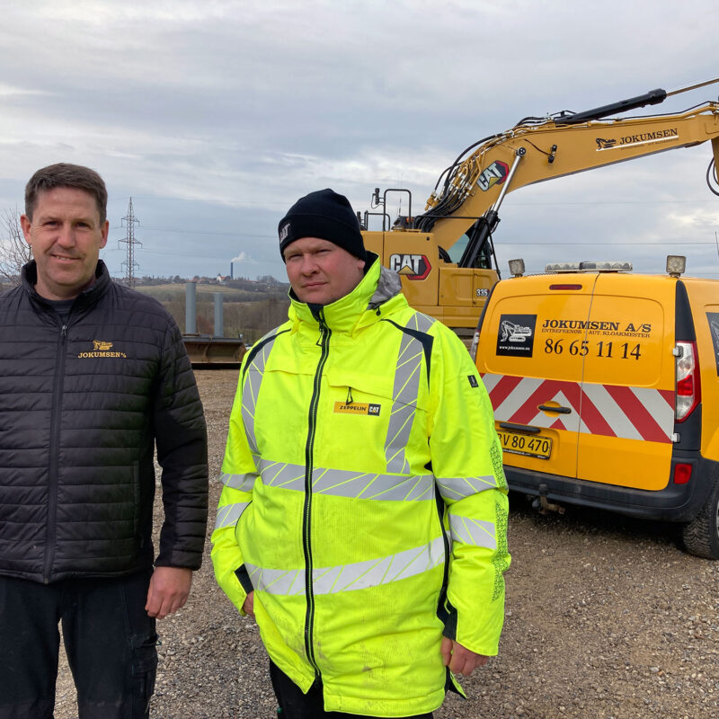 Maskinfører Ivan Andersen,Jokumsen (tv) og demonstratør Dan Grosser, Zeppelin Construction