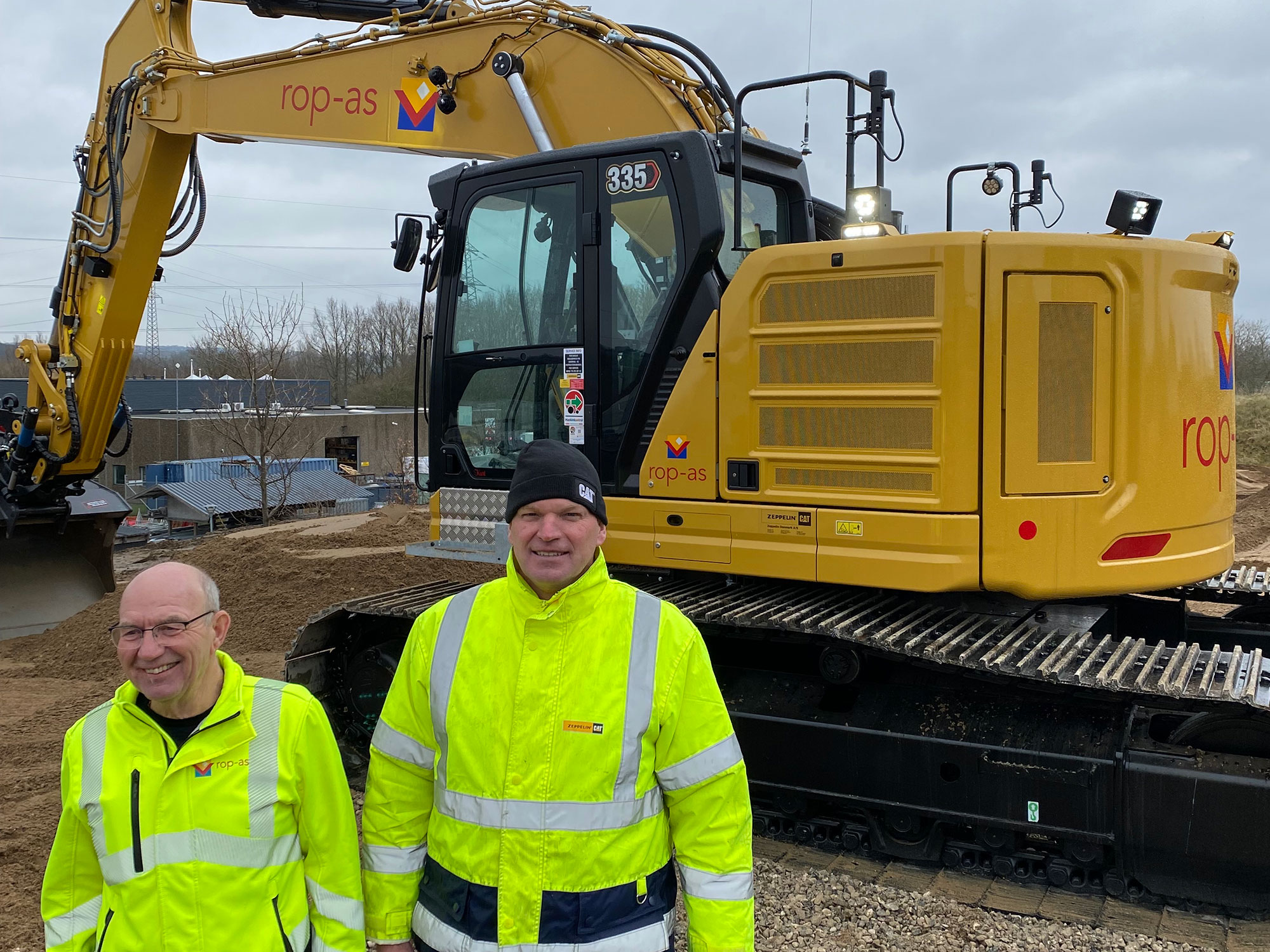 Maskinfører Kurt Jespersen, ROP (tv) og Stig Nielsen, Zeppelin Construction